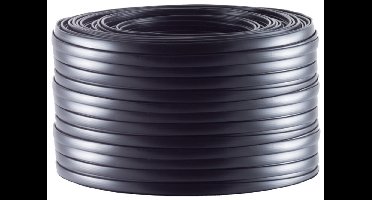 Telefoonkabel 4-aderig op rol | CCA (AWG30) | plat | zwart | 20 meter