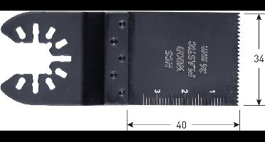 Rotec Open-Back invalzaagblad, HCS, type MTS34, 34 x 40 mm. (5 stuks)