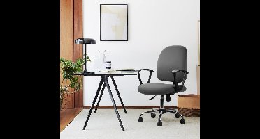 Stoelhoes - Split - Polyester - Afneembare - Wasbare - 57D x 57B x 55H centimeter - Effen - Elastisch - 1 items - Kleur : Grijs