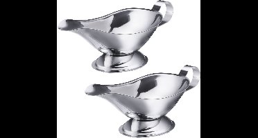 Westmark 2 Saucières/Sauskommen, druppelvrije tuit, Vulvolume: 120 ml elk, Roestvrij staal, Zilver, 622722E3