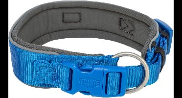 TRIXIE PREMIUM HALSBAND HOND EXTRA BREED ROYAL BLAUW / GRAFIET GRIJS 46-55X5 CM