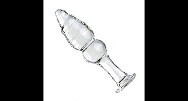 Oneay 1 stuk Glazen Anale Plug 13 cm – Grote Butt Plug met Dubbele Glazen Kralen – Kristallen Prostaat Massager – Sex Toy Unisex