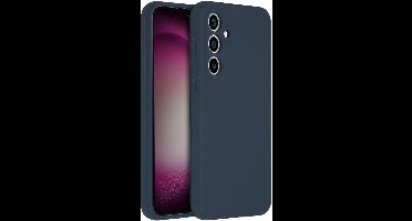 Accezz Hoesje - Geschikt voor Samsung Galaxy S23 FE - Liquid Silicone Backcover - Donkerblauw