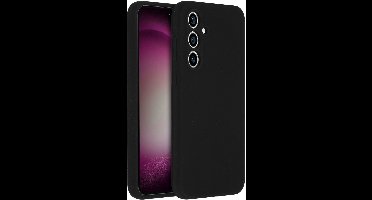 Accezz Hoesje - Geschikt voor Samsung Galaxy S23 FE - Liquid Silicone Backcover - Zwart