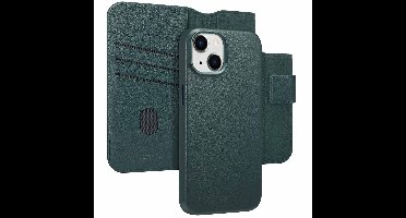 Accezz Hoesje - Geschikt voor Apple iPhone 14 - Leather Bookcase 2-in-1 geschikt voor MagSafe - Cedar Green