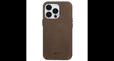 Accezz Hoesje - Geschikt voor iPhone 13 Pro - Vintage Leather geschikt voor MagSafe Backcover - Rustic Brown