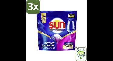 3 x Sun - Vaatwascapsules - Brilliant Shine All-in-1 - 26 capsules - Grootverpakking - Vaatwasmiddel - Vaatwascapsule - Glans - Reiniging - Anti-kalk