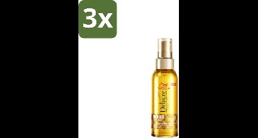 3 x Wella – Deluxe Oil Rich – Haarolie – 100 ml - Haarolie - Glansversterkend - Voedend Haar - Beschermend Haar - Droog Haar