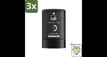 3 x Taft - Unlimited Hold 7 - Styling Gel - Onbegrensde hold - 300 ml - Grootverpakking - Haargel - Taft - Unlimited Hold - Sterke Fixatie - Waterbestendig