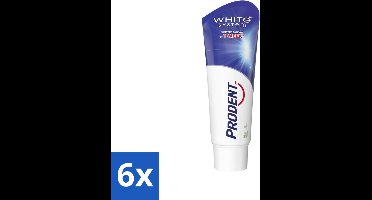 6 x Prodent – Tandpasta – White System – Natuurlijk Witmakend – 75 ml - Witte Tanden - Tandenpoets - Glazuur - Fluoride - Tandenborstel
