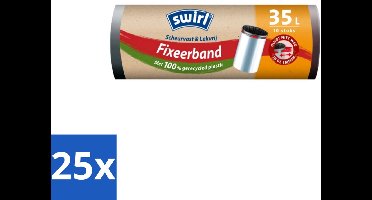 25 x Swirl – Pedaalemmerzakken – 35 L – Fixeerband – 10 zakken - Koffiezetapparaat