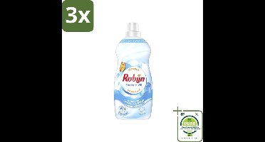 3 x Robijn – Vloeibaar Wasmiddel – Klein & Krachtig Stralend Wit – 1,19 L - Grootverpakking - Wit Wasmiddel - Wit En Licht Was - Wasmiddel Voor Wit - Wasmiddel Tegen Waas - Wasmiddel Tegen Vergeling