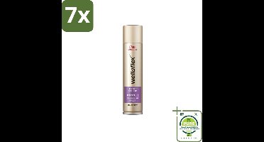 7 x Wella – Flex Fullness Volume Ultra Strong – Haarspray – 250 ml - Grootverpakking - Haarspray - Volume - Volle Haar - Fijn Haar - UV Bescherming