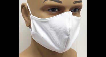 Mondmasker glad | mondkapje 50x wasbaar | wit