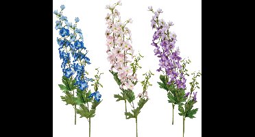 Emerald - Kunstbloem Ridderspoor 77cm - Set van 6 - Kunstplant voor binnen