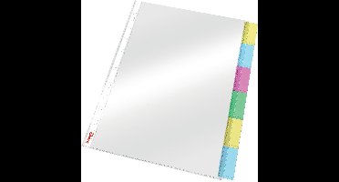 Esselte Premium Index Showtas A4 - 11-gaats - PP met 6 Tabs - Transparant