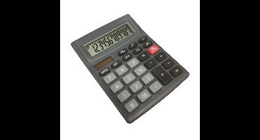 Bureau Rekenmachine - XL formaat - Grote toetsen - Geschikt voor kantoor - Calculator - Zonne-energie - Met gebogen scherm - Groot