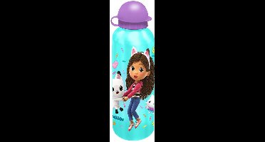 Kids Licensing 500 Ml Fles Voor Kinderen Gabby's Dollhouse Turquoise
