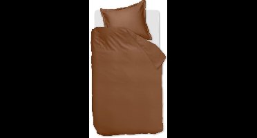 Ambiante Satin Uni dekbedovertrek - Eenpersoons - 140x200/220 cm - Bruin