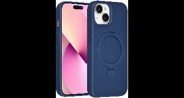 TUNIQ telefoonhoesje voor Apple iPhone 15 - MagSafe met ringstand - Donkerblauw