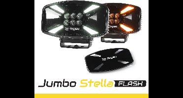 SKYLED Jumbo Stella Flash met positielicht wit/amber ingebouwde led flitser (5 flits patronen) 11.000 Lumen 140 watt IP69K