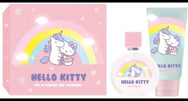 Hello Kitty - Giftset - Unicorn Rainbow - Showergel + Water-Based Parfum - Cadeauset voor Kinderen - Geschenkset
