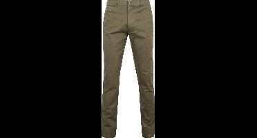 Suitable Chino broek Plato Olijfgroen - Maat 102 - Heren - Mannen broeken