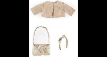 Corolle poppenkleertjes jasje goud + handtas + diadeem - voor pop ma corolle