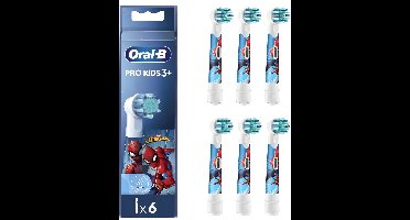 Oral-B Kids Spiderman - Opzetborstels Kinderen - 6 stuks - Zachte borstelharen - Vanaf 3 jaar
