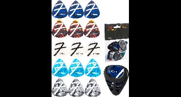 Finesse Celluloid Plectrum voor Gitaar - 15 Stuks - met Plectrum Houder - Plectrums - Guitar Pick