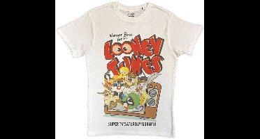 Looney Tunes - TV Heren Tshirt - L - Wit