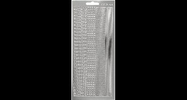 Stickers Zilver - Randen Stickers - Zelfklevende Stickervellen Met Luxe Afwerking - DIY Feestelijke Decoratie - 10x23 cm