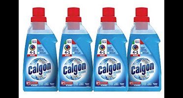 Antikalk Gel 4 in 1 - 4 verpakkingen van 1500 ml voor Wasmachines, Voegmiddel voor Bescherming tegen Kalk, Corrosie, Vuil en Geuren