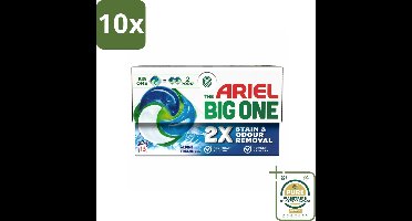 10 x Ariel - 3in1 Wasmiddel Pods - The Big One - Alpine - 15 Pods - Grootverpakking - Ariel The Big One Alpine - Wasmiddelcapsules - Reinigingskracht - Vlekverwijdering - Geurverwijdering
