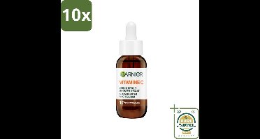 10 x Garnier - SkinActive - Nachtserum - Anti-Pigmentvlekken - 10% Vitamine C & Hyaluronzuur - 30 ml - Grootverpakking - Nachtserum - Vitamine C - Anti-Pigmentvlekken - Huidverheldering - Huidherstel