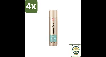 Wella – Flex Invisible Hold – Haarspray Extra Strong – 250 ml - Voordeelverpakking - 4 stuks - Natuurlijke look - Extra sterke hold