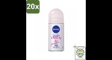 20 x NIVEA - Deodorant Roller - Parel & Schoonheid - Anti-Transpirant - 50 ml - Grootverpakking - Deodorant Roller - Anti-Transpirant - Okselbescherming - Zachte Oksels - Langdurige Bescherming