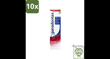 10 x Parodontax – Tandpasta – Extra Fresh – 75 ml - Grootverpakking - Bloedend Tandvlees - Tandpasta - Gezond Tandvlees - Fluoride - Gaatjes Voorkomen