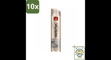 10 x Wella – Flex Shine Ultra Strong – Haarspray – 250 ml - Grootverpakking - Haarspray - Glansspray - Haar Fixatie - Haar Verzorging - Haar Stralen