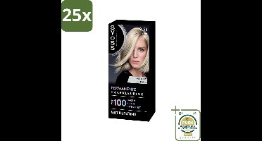 25 x SYOSS - Coloration 9-53 Silver Blush - Haarverf - Grijsdekking - Vermindert Haarbreuk - Grootverpakking - Haarverf - Permanente Haarkleuring - Grijsdekking - Haarverf Grijs - Haarverf 9-53
