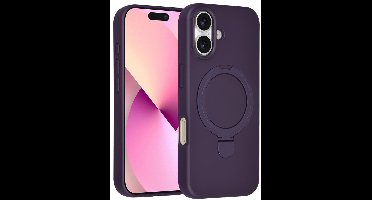 TUNIQ Back cover - iPhone 17 - Grape Paars - Schokabsorberend - Met MagSafe Ring Stand