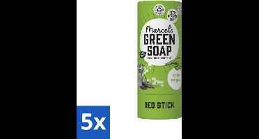 Marcel's Green Soap - Deodorant Stick - Tonka & Muguet - Langdurige frisheid - 40 gr - Bulkverpakking - 5 stuks