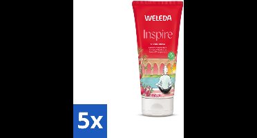 5 x WELEDA - Douchecrème Granada Inspire - Granaatappel - 200 ml - Douchecrème - Natuurlijke Douchecrème - Biologische Douchecrème - Granaatappel Douchecrème - Sensueel Douchecrème