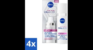 4 x Nivea - Cellular - Expert Filler SPF50+ Serum - Met Hyaluronzuur en SPF - 30 ml - NIVEA Cellular Expert - Anti-aging Serum - Zonbescherming - Hyaluronzuur - Rimpelvermindering