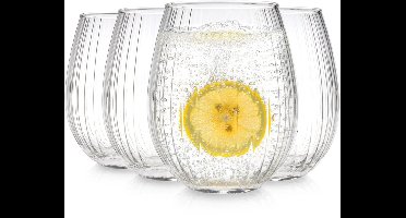 Drinkglazen 400 ml 4 stuks - Waterglazen - Glazen - Limonadeglazen