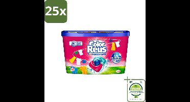 25 x Color Reus - 3+1 Power Caps - Gekleurde Was - 14 Wasbeurten - Grootverpakking - Wascapsules - Gekleurde Was - Wasmiddel - Kleurbehoud - Wasverzachter