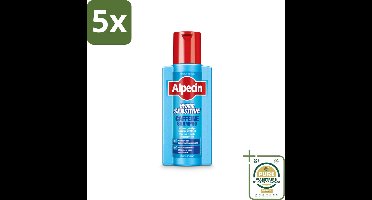 5 x Alpecin - Hybrid - Shampoo - Gevoelige Hoofdhuid - 250 ml - Grootverpakking - Gevoelige Hoofdhuid Shampoo - Haaruitval Shampoo - Cafeïne Shampoo - Anti-roos Shampoo - Droge Hoofdhuid Shampoo