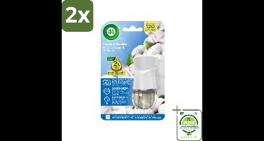 Air Wick – Elektrische Luchtverfrisser - Starter Kit – Katoen & Orchidee – 19 ml - Voordeelverpakking - 2 stuks - Luchtverfrisser - Elektrische luchtverfrisser