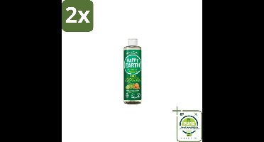Happy Earth – Douchegel – 100% Natuurlijk Bergamot Cedarwood – 300 ml - Voordeelverpakking - 2 stuks - Douchegel bergamot cederhout - Natuurlijke douchegel