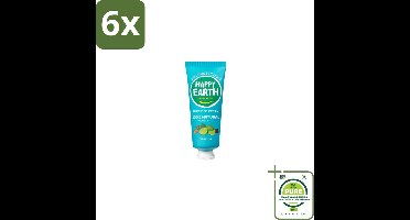 Happy Earth – Deodorant Cream – 100% Natuurlijk Cedar Lime – 40 ml - Voordeelverpakking - 6 stuks - Natuurlijke deodorant - Deodorant crème